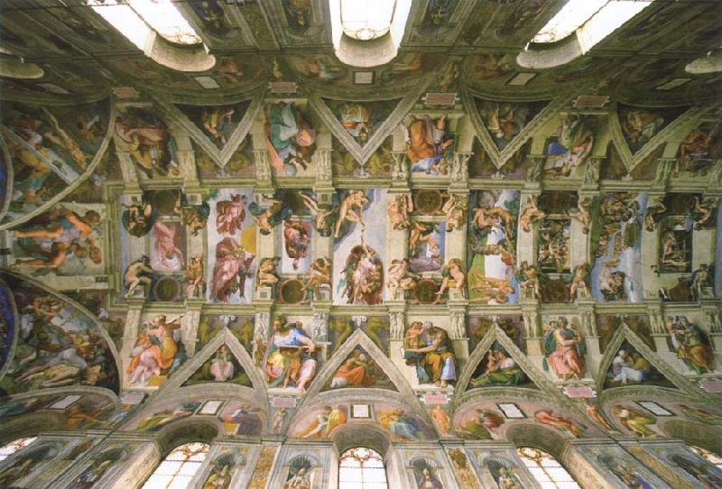 Michelangelo Buonarroti the sistine chapel ceiling china oil painting image